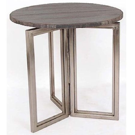 Solid Iron Accent Table